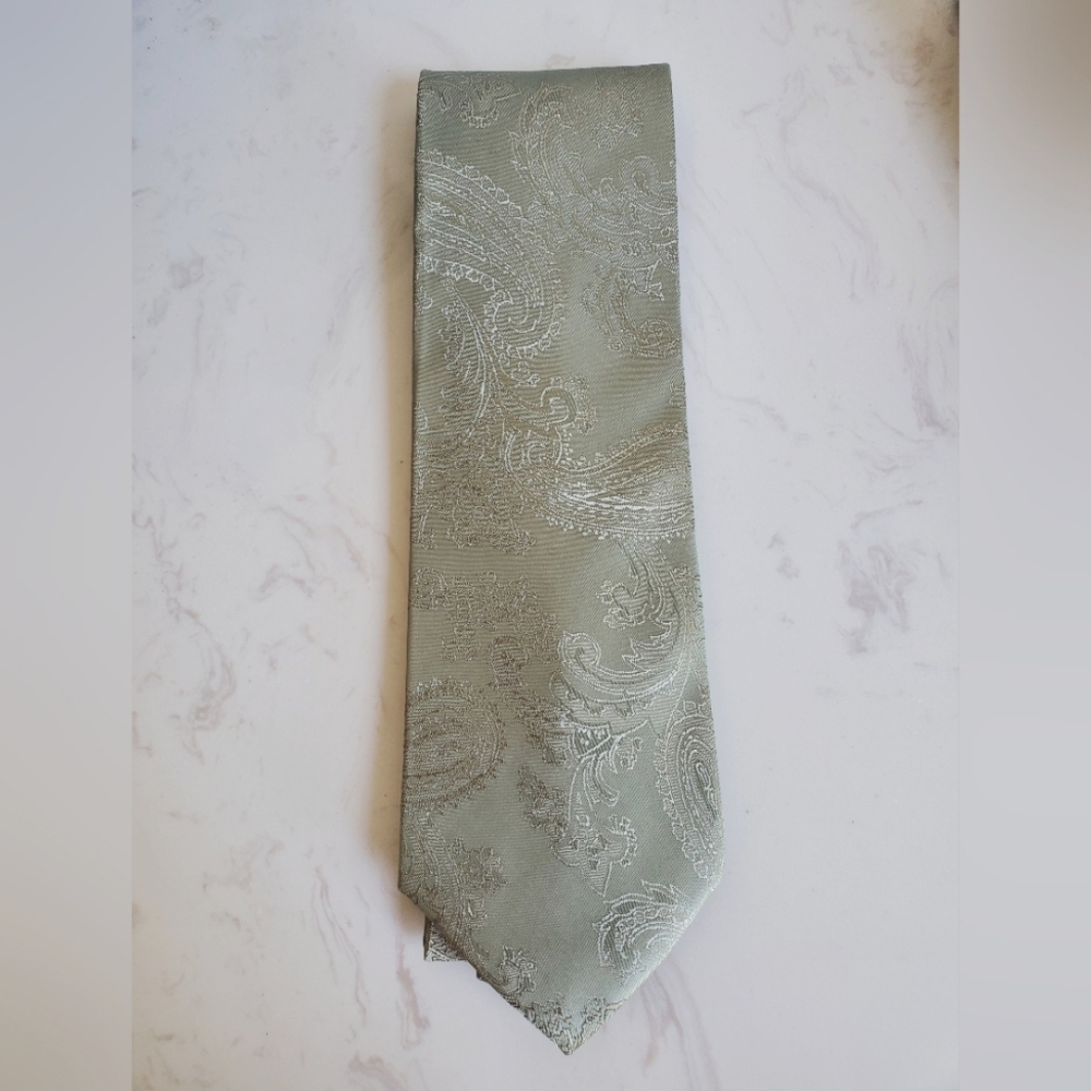 Dusty Sage Green Silk Tie